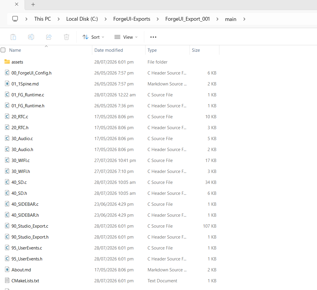 User Events Integration ForgeUI Starter interface preview